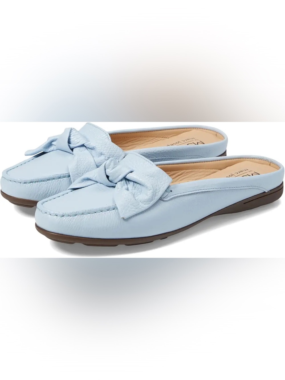 MJNY Marc Joseph New York Genuine Baby Blue Tumbled Leather Diane Street Mule 9